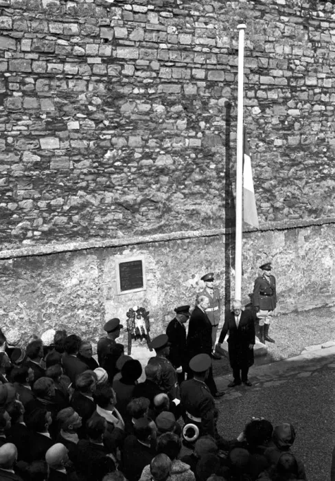 Framed Print : At this spot behind the walls of Kilmainham Prison fifty years ago, the British Framed Print : At this spot behind the walls of Kilmainham Prison fifty years ago, the British