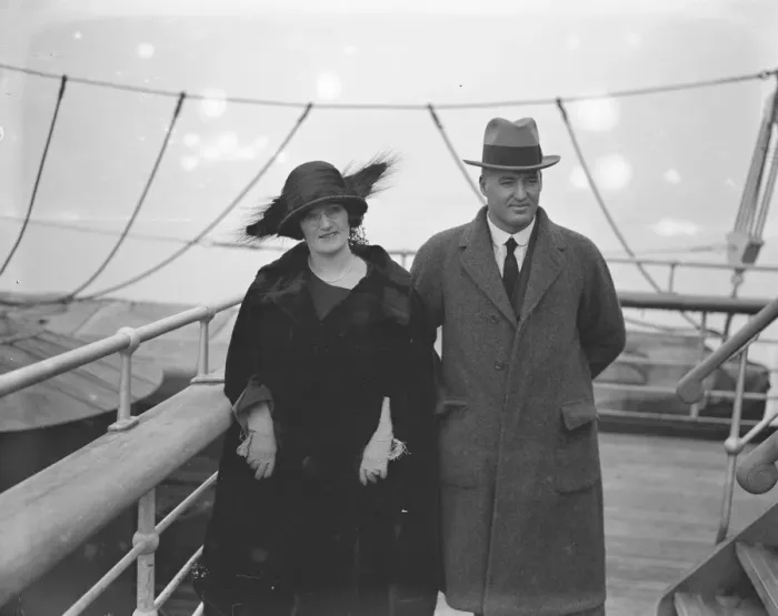 Framed Print : On the SS Berengaria Mr Theodore, Premier of Queensland, Mrs Theodore 23 February Framed Print : On the SS Berengaria Mr Theodore, Premier of Queensland, Mrs Theodore 23 February