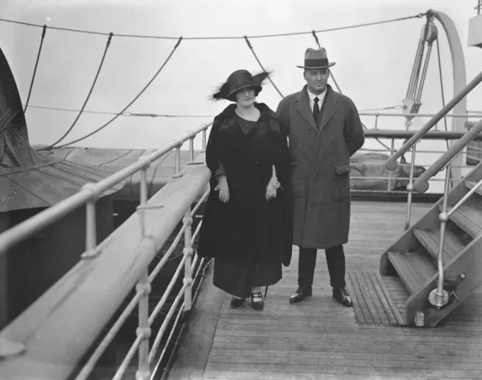Framed Print : On the SS Berengaria Mr Theodore, Premier of Queensland, Mrs Theodore 23 February Framed Print : On the SS Berengaria Mr Theodore, Premier of Queensland, Mrs Theodore 23 February