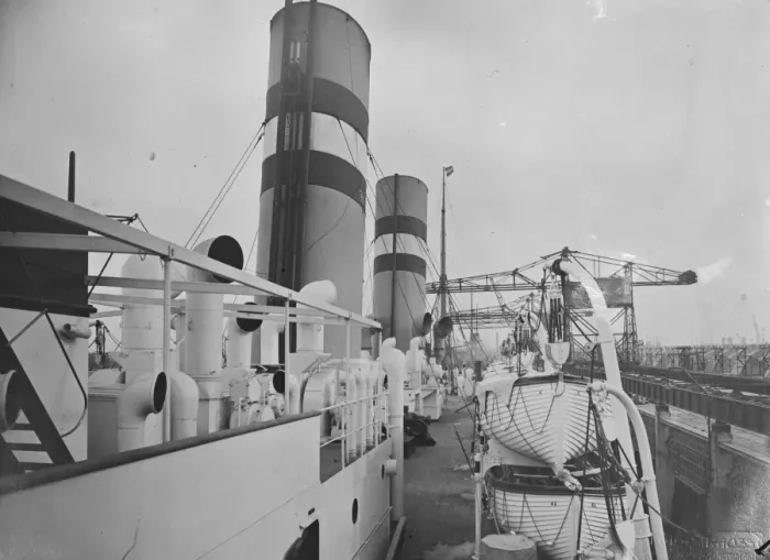 Framed Print : SS Volendam Boatdeck first class 16 November 1922 Framed Print : SS Volendam Boatdeck first class 16 November 1922