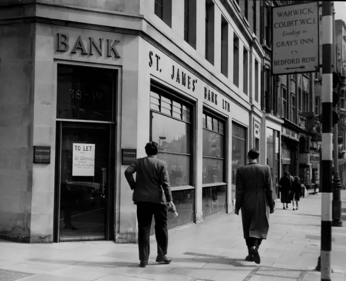 Framed Print : St James Bank Limited High Holborn London A To Let notice is posted on Framed Print : St James Bank Limited High Holborn London A To Let notice is posted on
