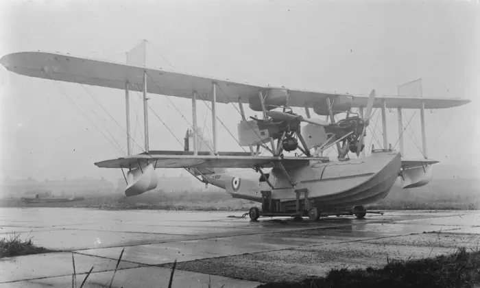 Framed Print : Stainless steel plane leaves Lytham for Felixstowe. The seaplane on the slipway