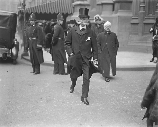 State Opening of Parliament Lord Wyfold leaving the House of Lords 7 February 1922