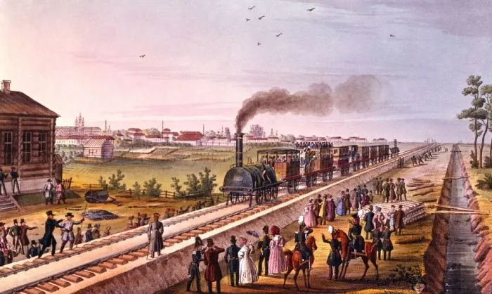 Framed Print : Steam train, Russia, pre-revolutionary Framed Print : Steam train, Russia, pre-revolutionary