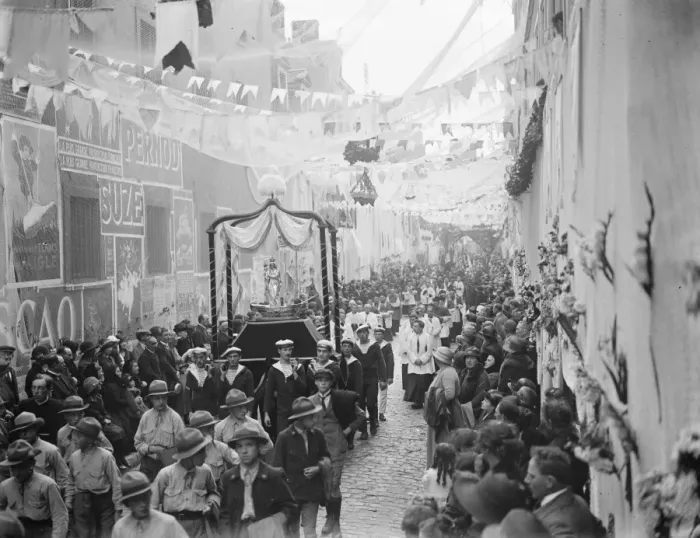 Framed Print : Striking procession of Our Lady at Boulogne. The Procession passing through Framed Print : Striking procession of Our Lady at Boulogne. The Procession passing through