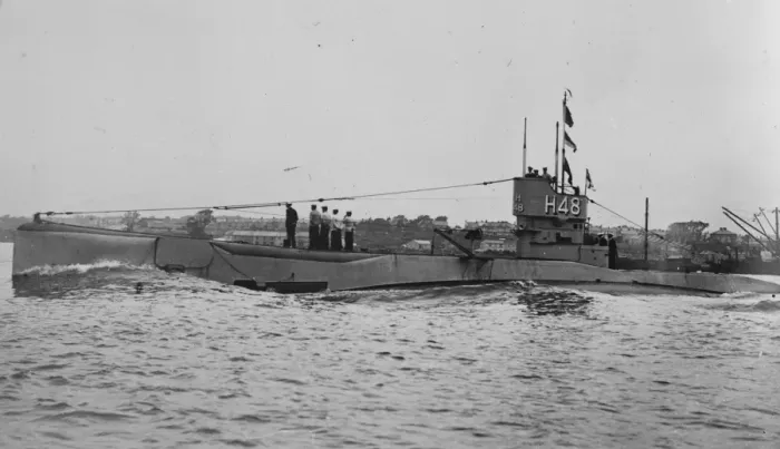 Framed Print : Submarine H48. 1 March 1927 Framed Print : Submarine H48. 1 March 1927