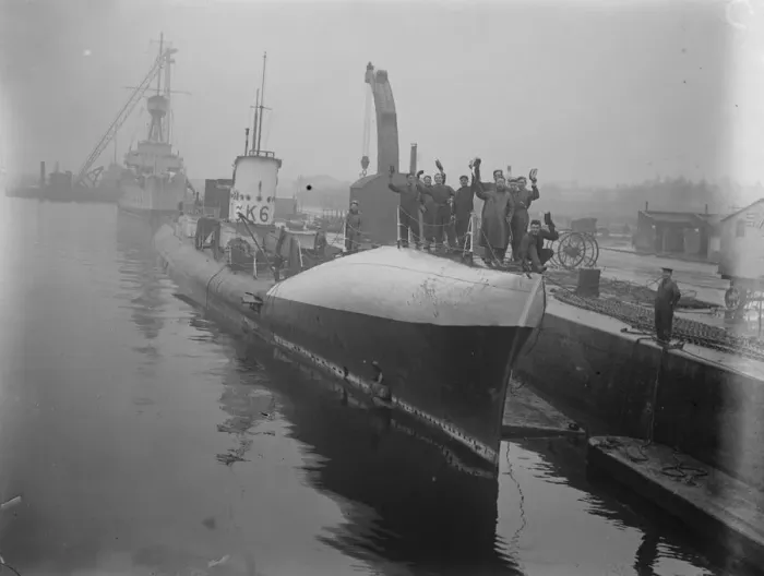 Framed Print : Submarines K2, K6, K12, K14 arrive at Chatham to be paid off. Last day of Framed Print : Submarines K2, K6, K12, K14 arrive at Chatham to be paid off. Last day of