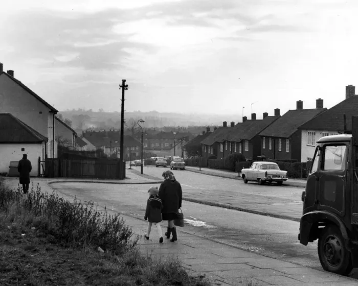 Framed Print : Suburban housing - St Pauls Cray, Kent 5th December 1969 Framed Print : Suburban housing - St Pauls Cray, Kent 5th December 1969