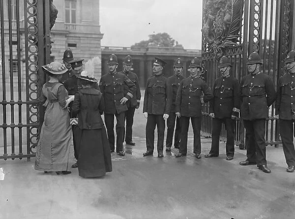 Suffragettes attempt to present a petition to the King at Buckingham Palace Lady Barkley