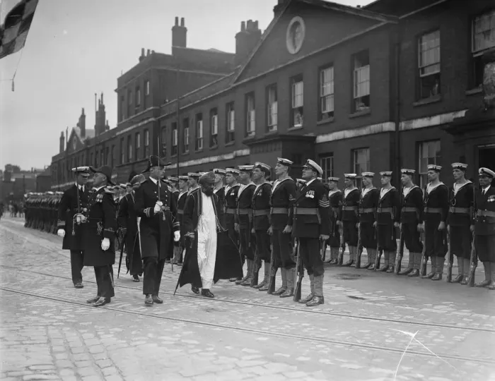 Framed Print : Sultan of Zanzibar at Portsmouth. 4 July 1929 Framed Print : Sultan of Zanzibar at Portsmouth. 4 July 1929