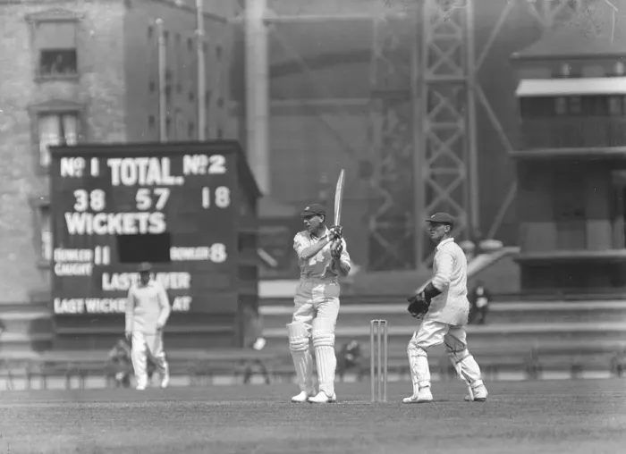 Framed Print : Surrey versus Gloucester at the Oval. Shepherd making an off drive. 11 May 1927 Framed Print : Surrey versus Gloucester at the Oval. Shepherd making an off drive. 11 May 1927
