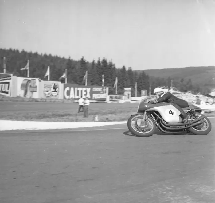 Framed Print : Surtees makes new record. Francorchamps, Belgium; Britains famous John Surtees Framed Print : Surtees makes new record. Francorchamps, Belgium; Britains famous John Surtees