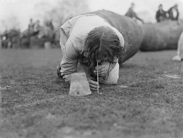 Framed Print : Swanley College sports, obstacle. 1935 Framed Print : Swanley College sports, obstacle. 1935