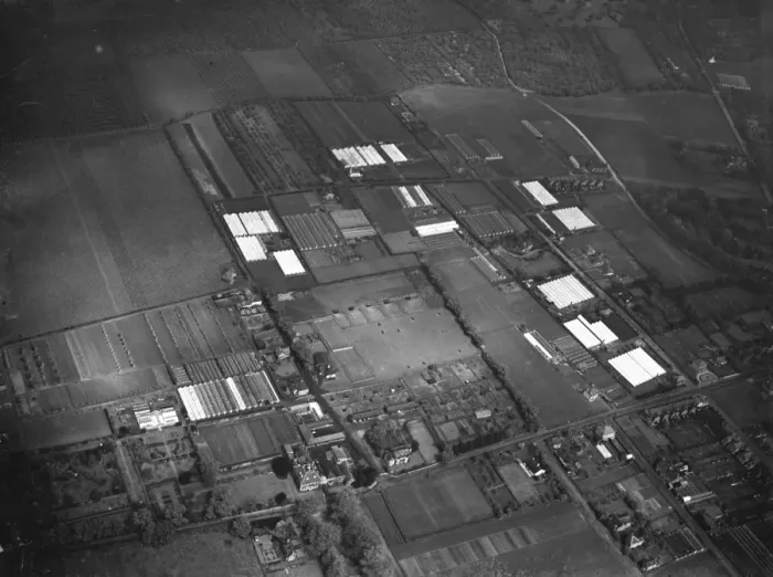 Framed Print : Swanley H College aerial view. 1935 Framed Print : Swanley H College aerial view. 1935
