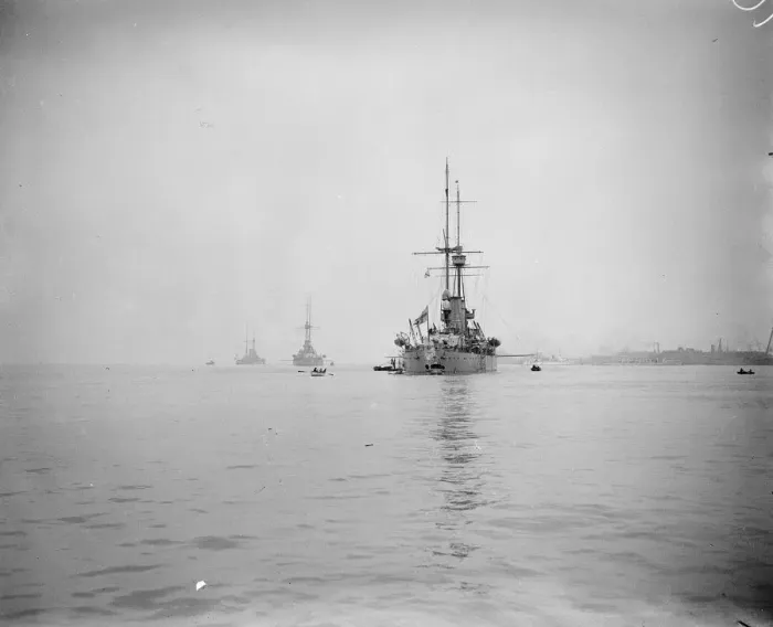Framed Print : Swedish warships arrive at Sheerness. A Swedish fleet, under the Command of Rear Framed Print : Swedish warships arrive at Sheerness. A Swedish fleet, under the Command of Rear