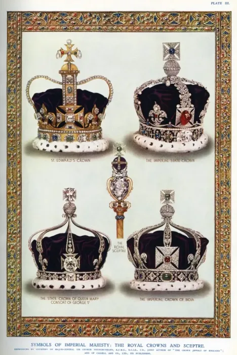 Framed Print : Symbols of Imperial Majesty: The Royal Crowns and Sceptre - St. Edwards crown (top Framed Print : Symbols of Imperial Majesty: The Royal Crowns and Sceptre - St. Edwards crown (top