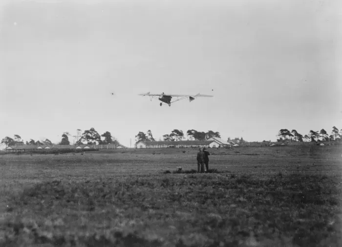 Framed Print : The tail less aeroplane, designed by Capt G T R Hill, MC. in flight. 27 April 1926 Framed Print : The tail less aeroplane, designed by Capt G T R Hill, MC. in flight. 27 April 1926