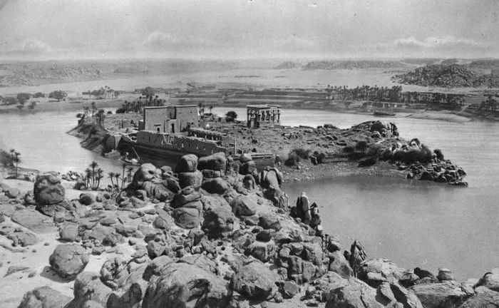 Framed Print : The temple of Philae. 21 Febuary 1929 Framed Print : The temple of Philae. 21 Febuary 1929