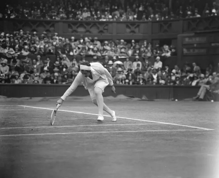 Framed Print : Tennis finals at Wimbledon. Helen Jacobs in play. 5 July 1929 Framed Print : Tennis finals at Wimbledon. Helen Jacobs in play. 5 July 1929