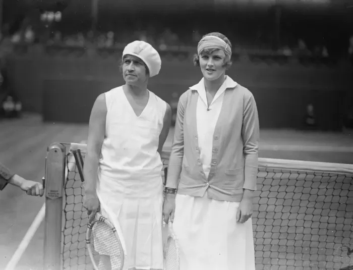 Framed Print : Tennis at Wimbledon. Mrs Bundy and Joan Ridley. 3 July 1929 Framed Print : Tennis at Wimbledon. Mrs Bundy and Joan Ridley. 3 July 1929