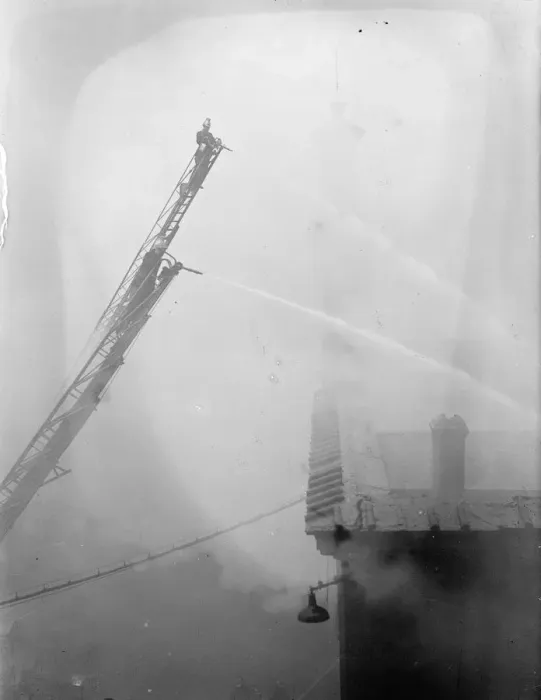 Framed Print : Thousands of gallons of water poared into burning railway depot. One of the biggest Framed Print : Thousands of gallons of water poared into burning railway depot. One of the biggest
