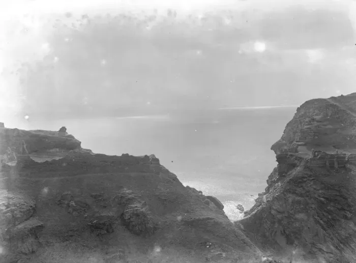 Framed Print : Tintagel and Tintagel Castle ( King Arthurs Castle ), Cornwall Framed Print : Tintagel and Tintagel Castle ( King Arthurs Castle ), Cornwall