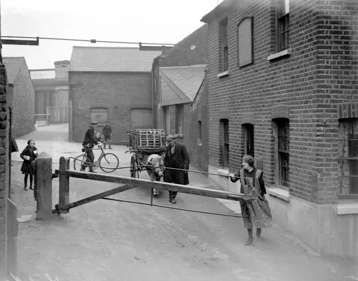 Framed Print : Toll Gate at Stratford, London. 1933 Framed Print : Toll Gate at Stratford, London. 1933