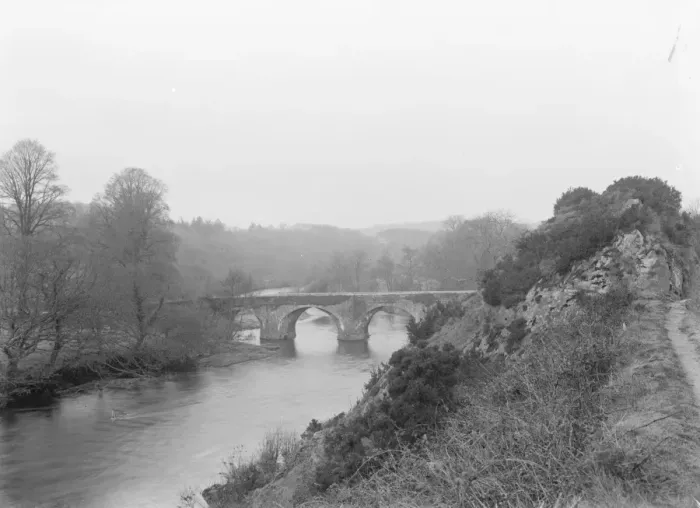 Framed Print : Torrington village situated on the river Torridge in Devon, England 1926