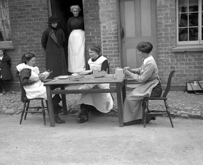 Framed Print : Toy making in village at Woolton, Bedfordshire