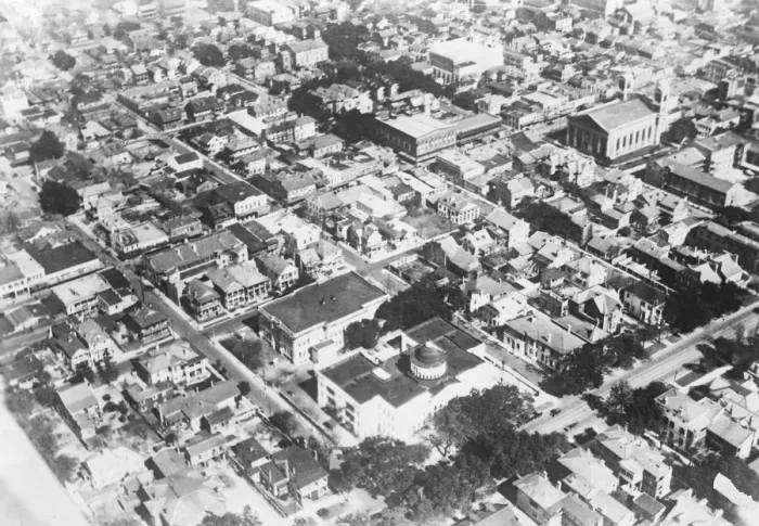 Framed Print : In the track of the hurricane. Aerial view of mobile ( Alabama ), the famous port Framed Print : In the track of the hurricane. Aerial view of mobile ( Alabama ), the famous port
