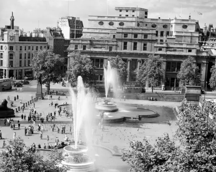 Framed Print : Trafalgar Square, London, UK, England. 1930 - 1940s