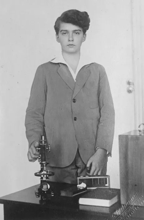 Framed Print : Tragic Empresss son as budding scientist. The ex Archduke Otto, rightful heir