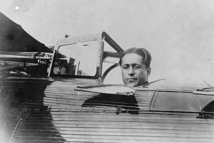 Framed Print : Transatlantic attempt. Costes posed in plane. 1928 Framed Print : Transatlantic attempt. Costes posed in plane. 1928