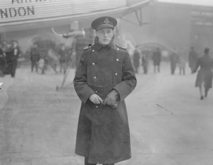Framed Print : Trendy pilot of airliner. 20 November 1934