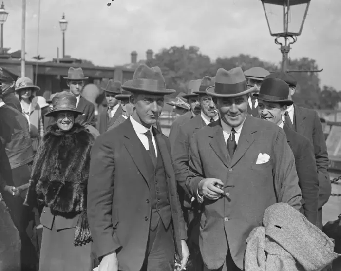 Framed Print : Trevessa survivors arrival on Ghcorka at Tilbury 23 August 1923 Framed Print : Trevessa survivors arrival on Ghcorka at Tilbury 23 August 1923