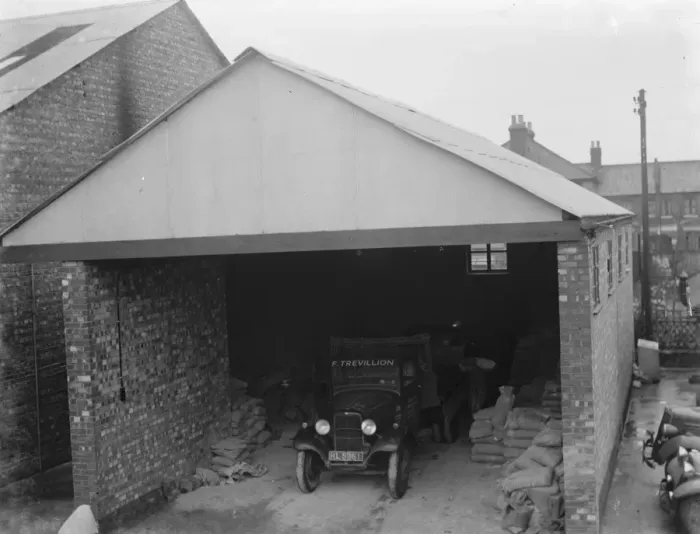 Framed Print : The Trevillion garages inn Erith, Kent. 1936 Framed Print : The Trevillion garages inn Erith, Kent. 1936