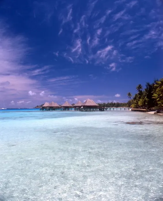 Framed Print : TROPICAL ISLANDS French Polynesia. Beach at Rangiroa. Tourist complex Framed Print : TROPICAL ISLANDS French Polynesia. Beach at Rangiroa. Tourist complex