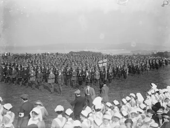 Framed Print : Ulster Larne Demonstration at Drumbeg Framed Print : Ulster Larne Demonstration at Drumbeg
