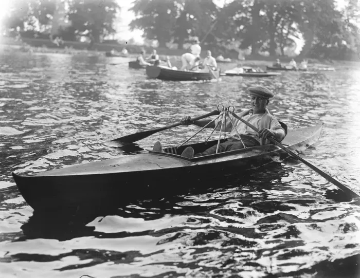 Framed Print : Unique Canoe Fascinates Up River Pleasure Seekers This remarkable canoe attracted Framed Print : Unique Canoe Fascinates Up River Pleasure Seekers This remarkable canoe attracted