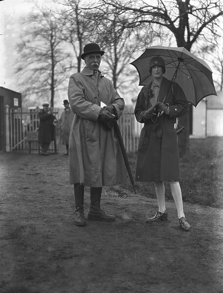 At the Uttoxeter Races, Sir William Fielden and Mrs Sowerby 2 April 1927