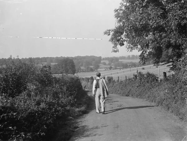 Valley scene of the Thames Estuary, Stockbury. 1936