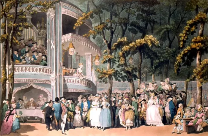 Framed Print : Vauxhall Pleasure Gardens London History of London - Vauxhall  /  Lambeth