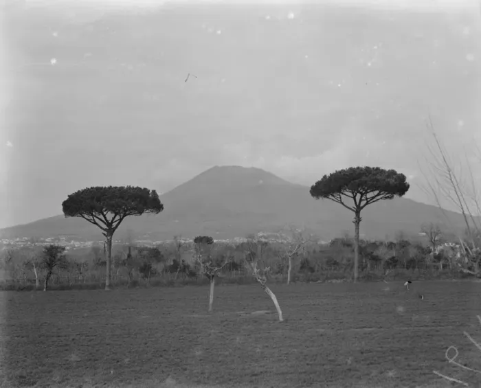 Framed Print : Vesuvius from the viewpoint of Pompeii February 1925