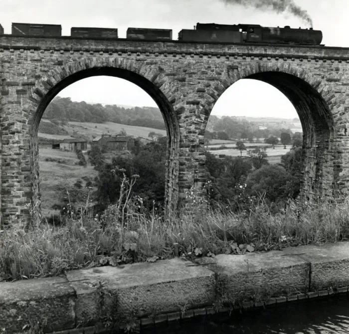 Framed Print : Viaduct taken from towpath of simple aquaduct on the Rochdale Canal ?TopFoto Framed Print : Viaduct taken from towpath of simple aquaduct on the Rochdale Canal ?TopFoto