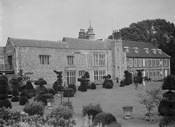 A view of Hall Place, Bexley, Kent, now opened to the public. 1937