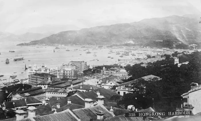 Framed Print : View of Hong Kong harbour. 18 August 1923 Framed Print : View of Hong Kong harbour. 18 August 1923