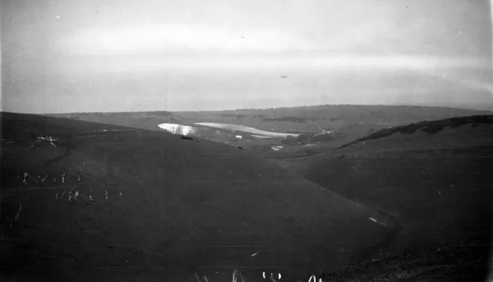 Framed Print : A view over the South Downs by Devils Dyke and the Dyke Golf Club, Poynings, Sussex
