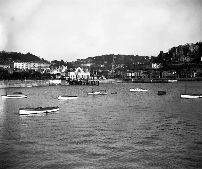 Framed Print : A view of Torquay Harbour. 1 February 1928 Framed Print : A view of Torquay Harbour. 1 February 1928