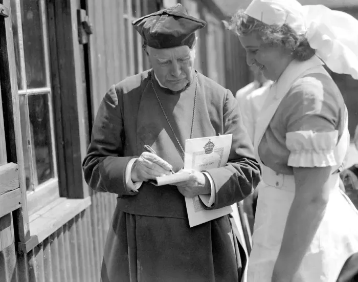 Framed Print : Visit of the Bishop of London to the Marine Hospital School, Tidemills, Bishopstone Framed Print : Visit of the Bishop of London to the Marine Hospital School, Tidemills, Bishopstone
