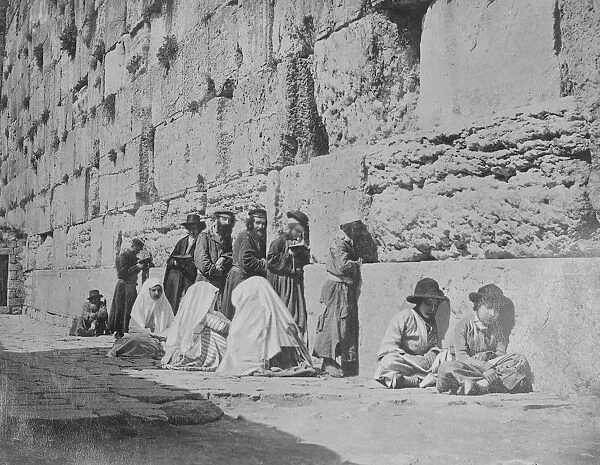 The Wailing Wall Orthodox jews lamenting in Jerusalem on the occasion of the Jewish